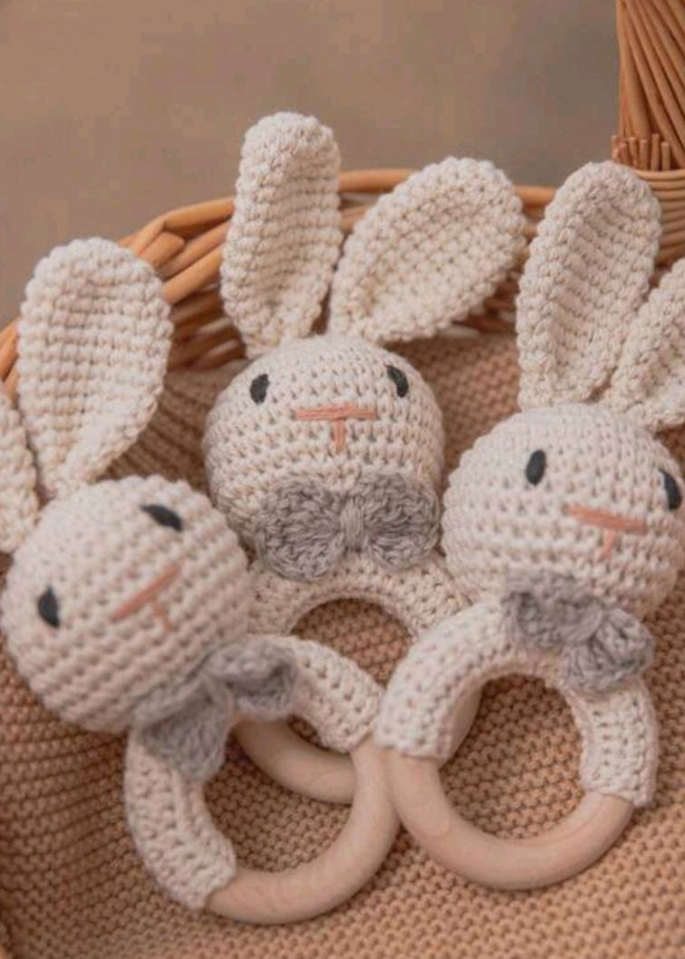 Crochet Handmade Bunny Rattle Toy