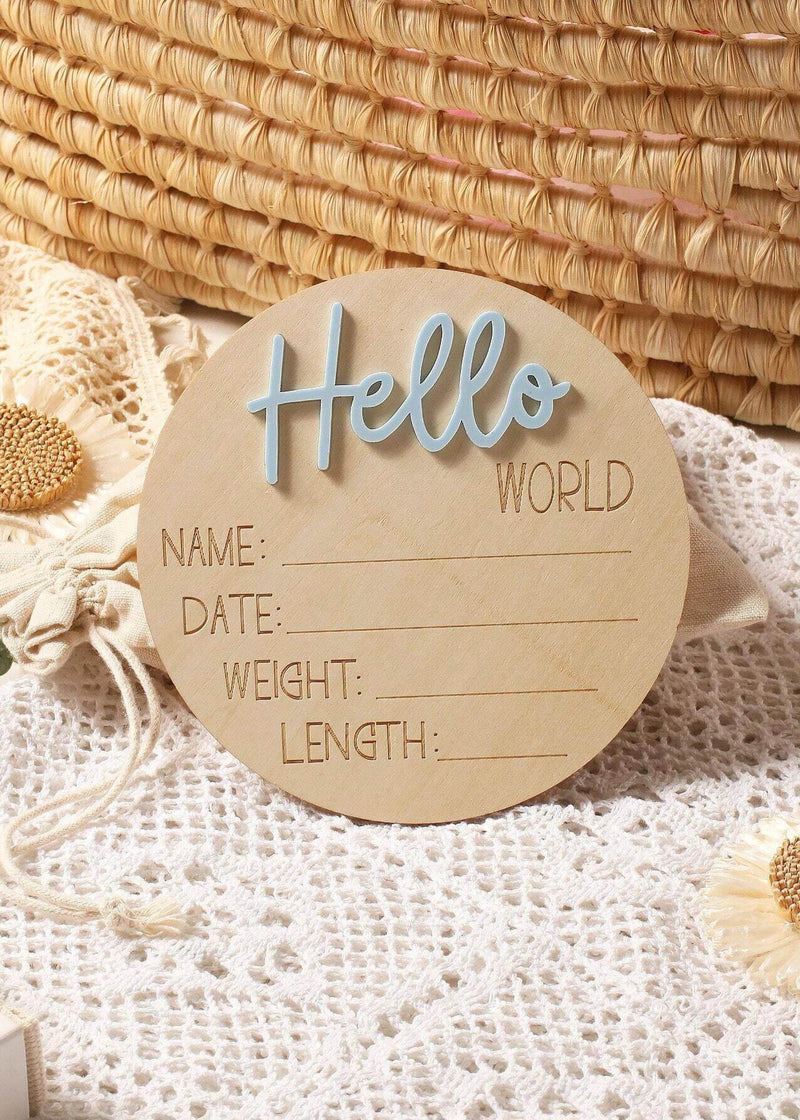 Hello World Birth Announcement Board