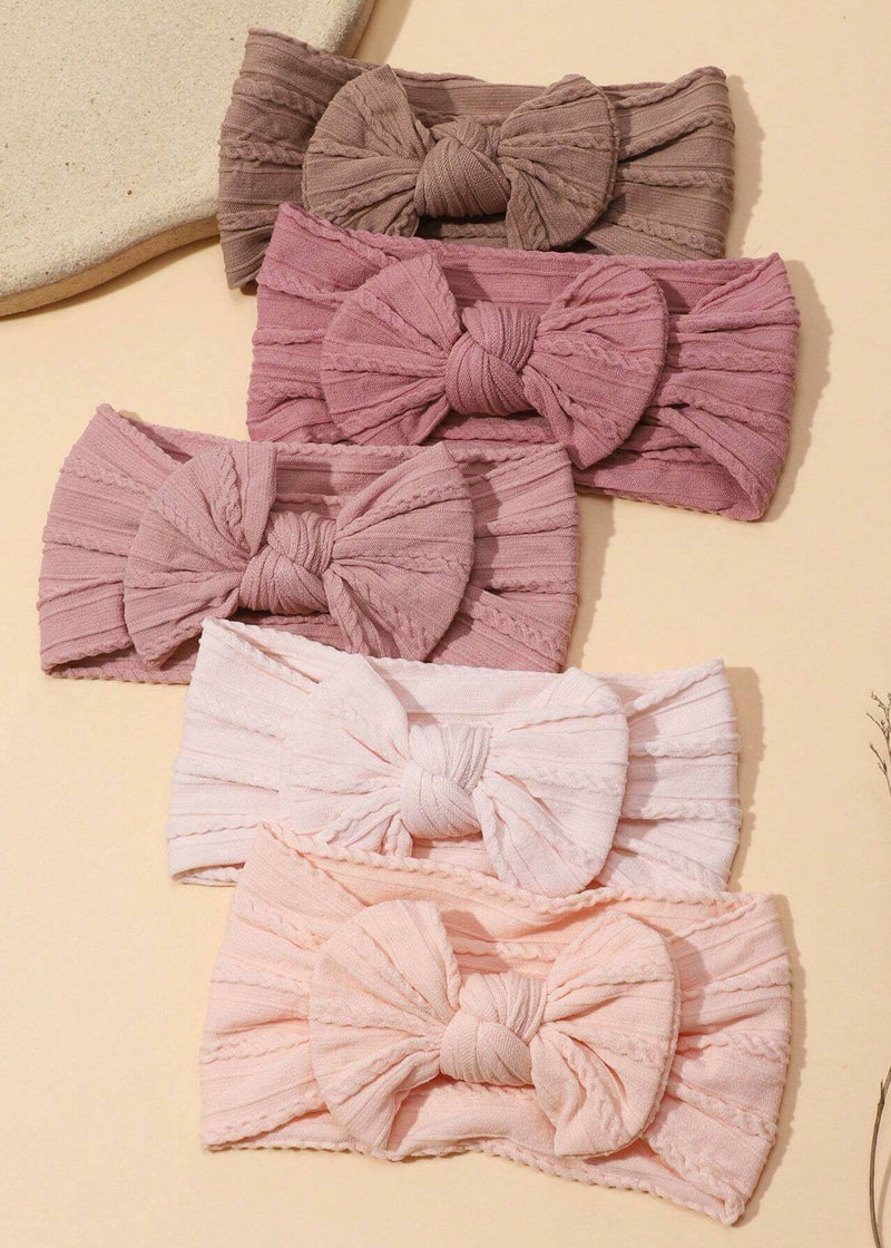 One Piece Cable Knit Soft Bow Headband