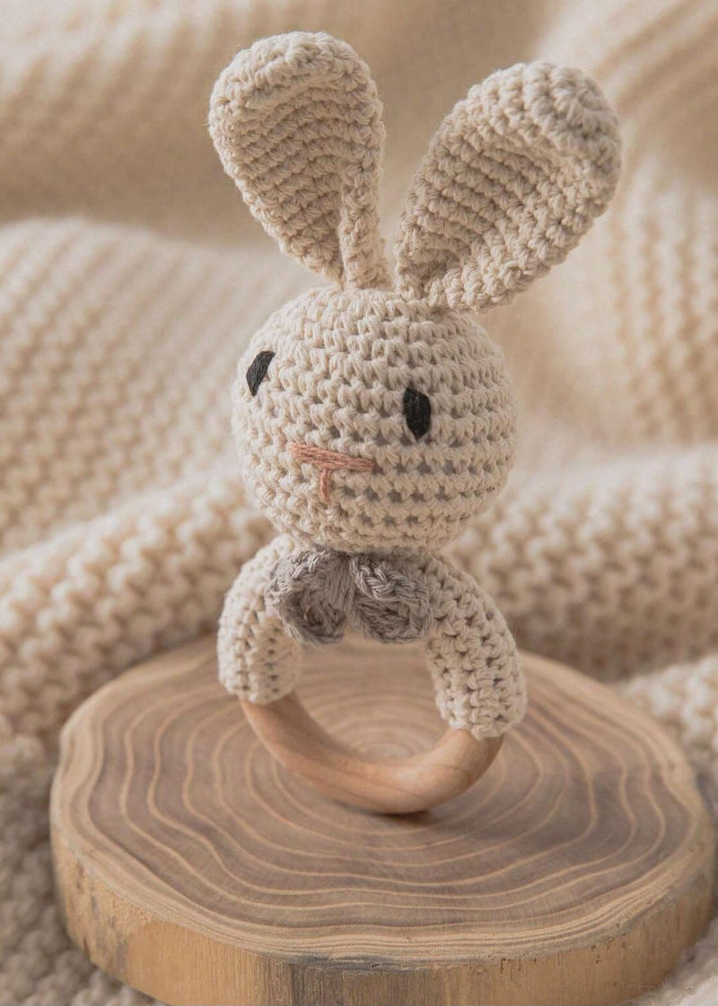 Crochet Handmade Bunny Rattle Toy