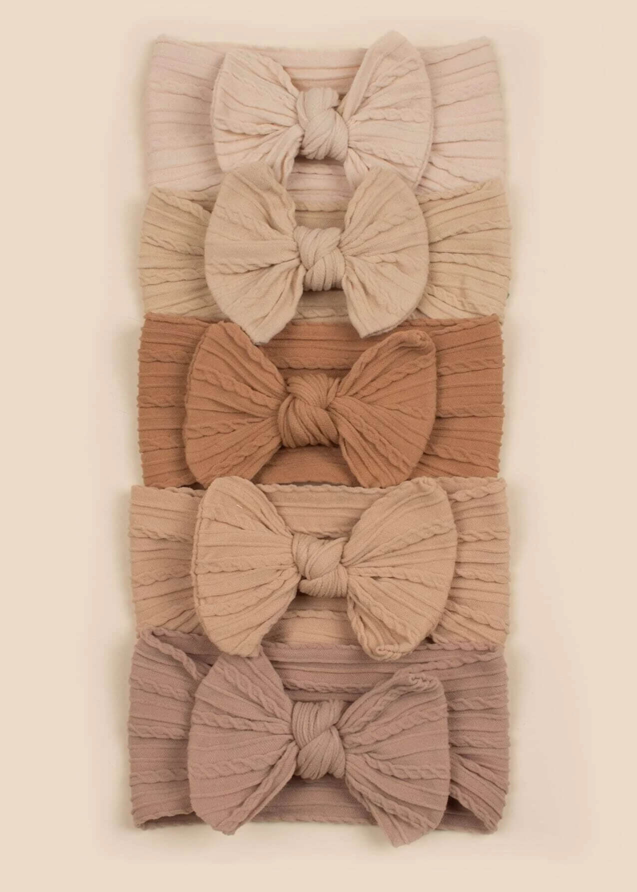 5 Pieces Netural Color Soft Headband