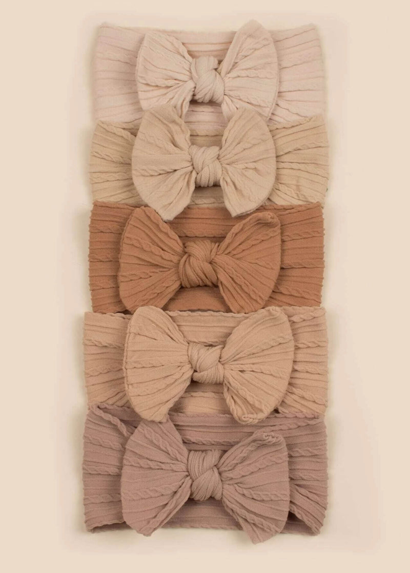 5 Pieces Netural Color Soft Headband