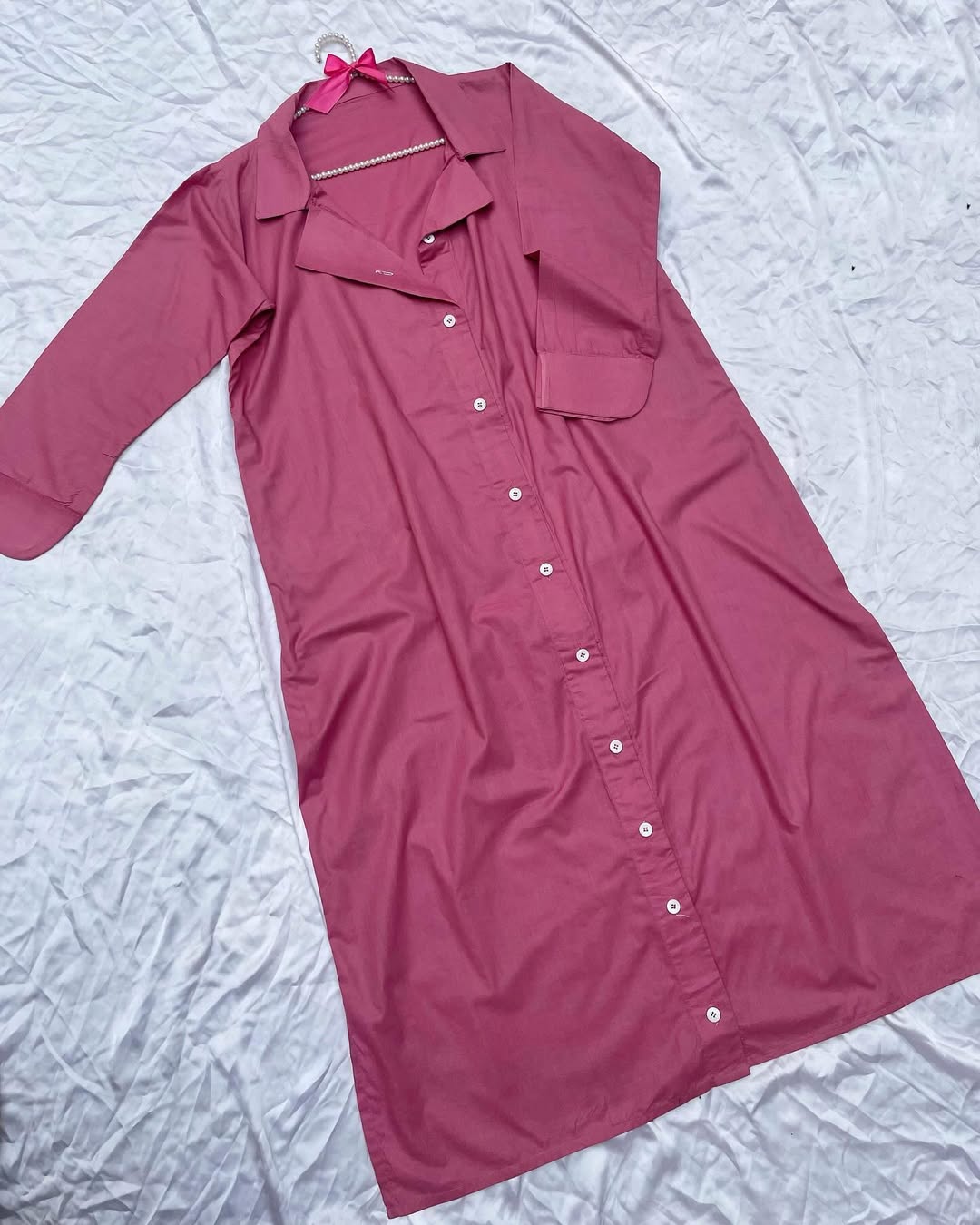 Full length buttoned tunic