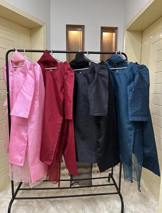 Solid Farshi shalwar set - Image 5