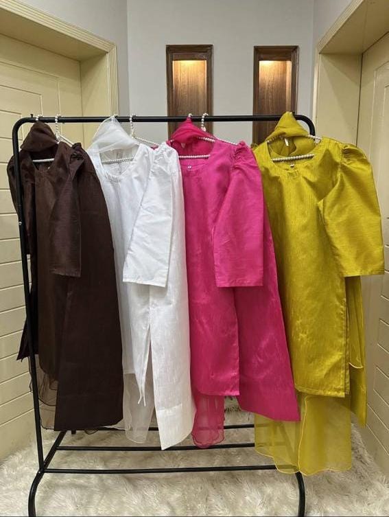 Solid Farshi shalwar set - Image 3