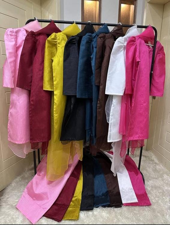 Solid Farshi shalwar set - Image 2